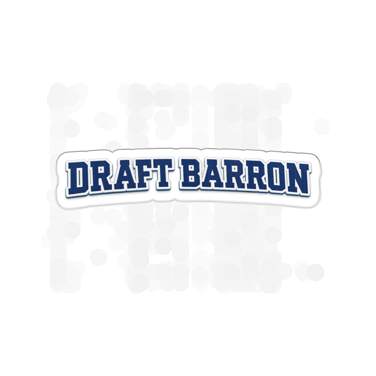 Draft Barron Sticker | Die Cut Text Sticker, Collegiate Lettering Decal