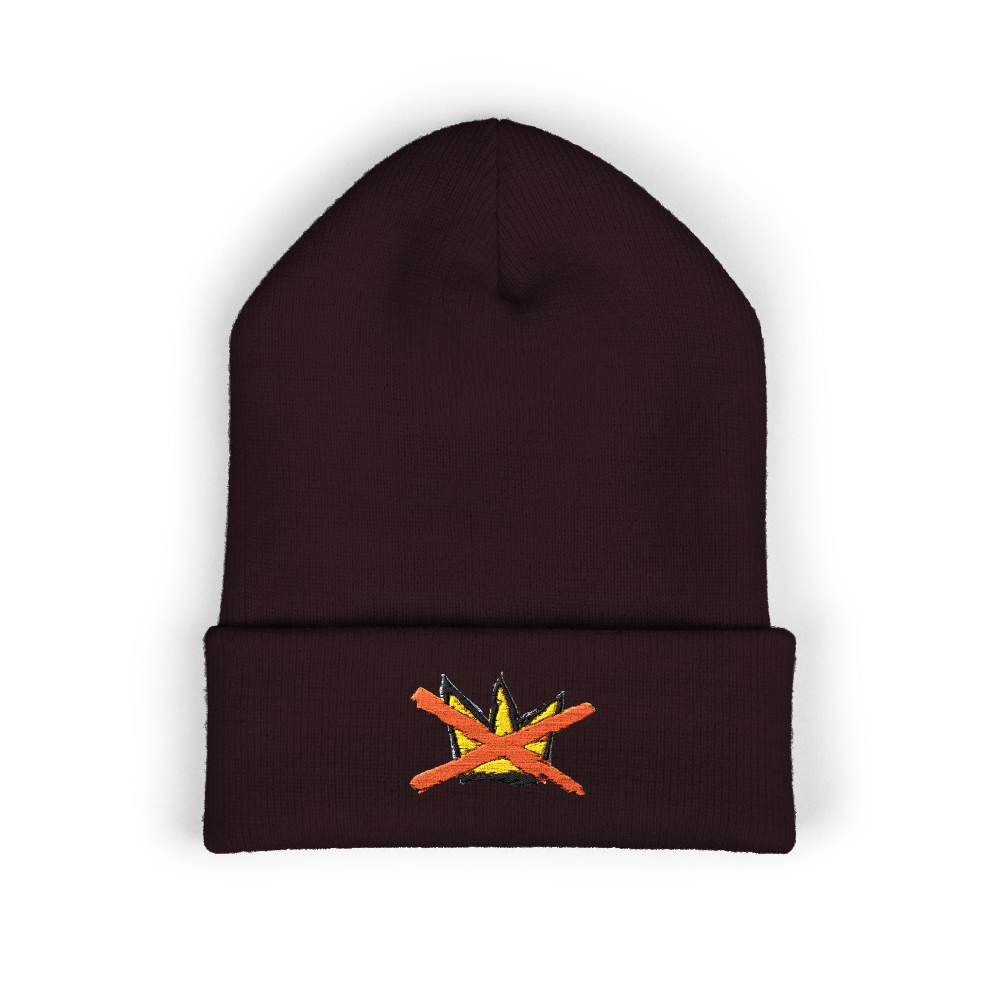 No Kings Cuffed Beanie with Embroidery - No Trump - Nope - No Kings Crown