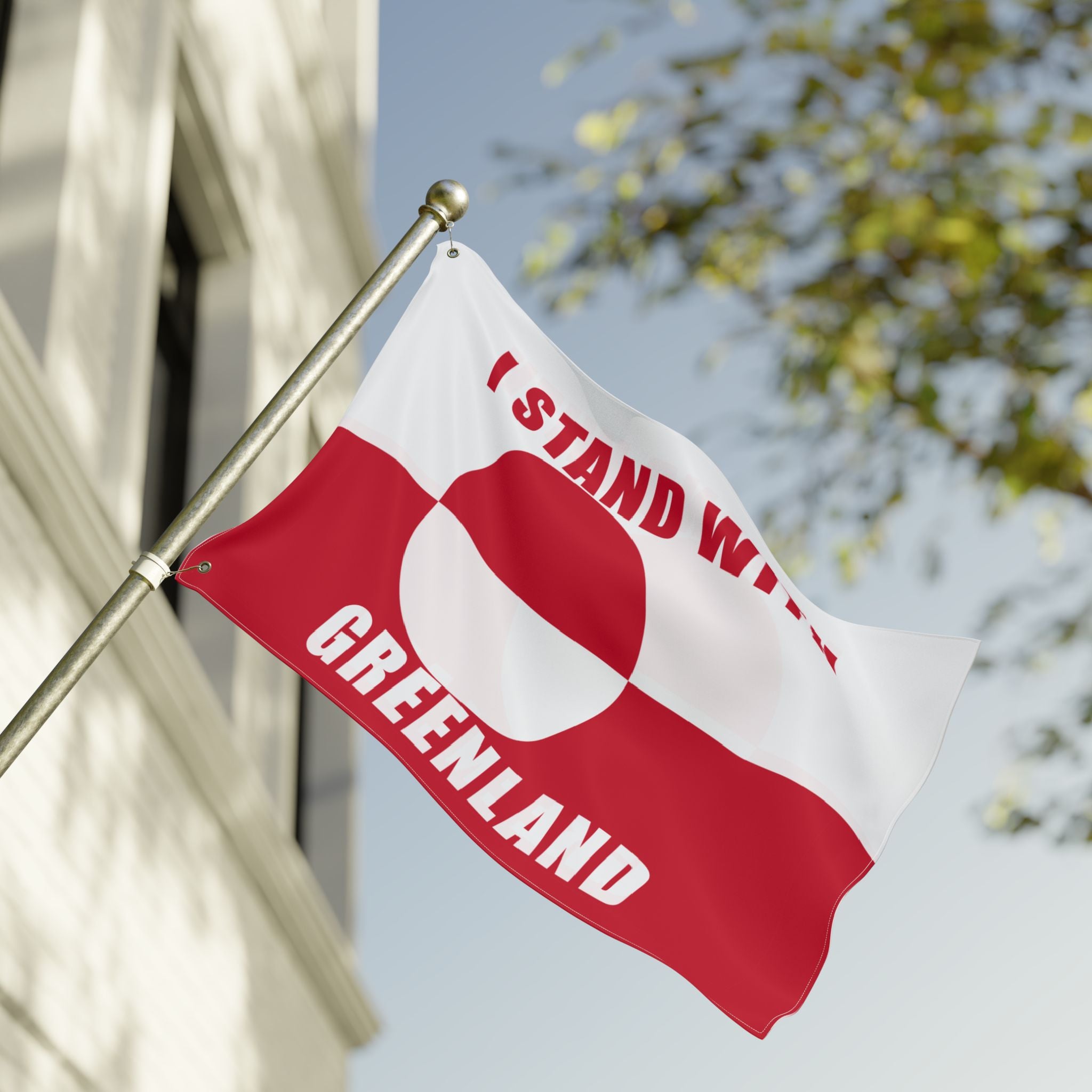 Stand With Greenland Flag | Double Sided Flag, Trump Protest