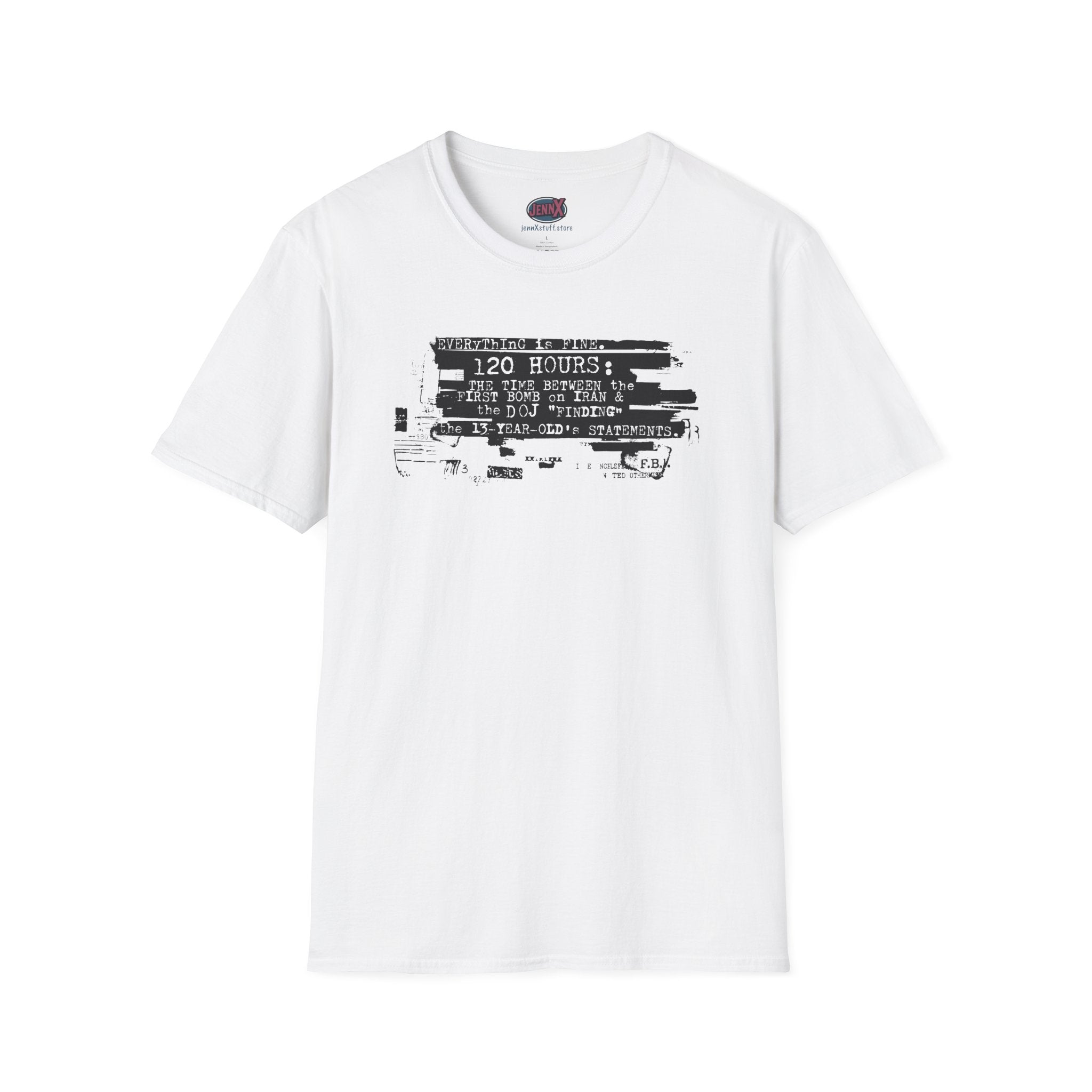 120 Hours distressed barcode graphic T-Shirt | vintage scanner art