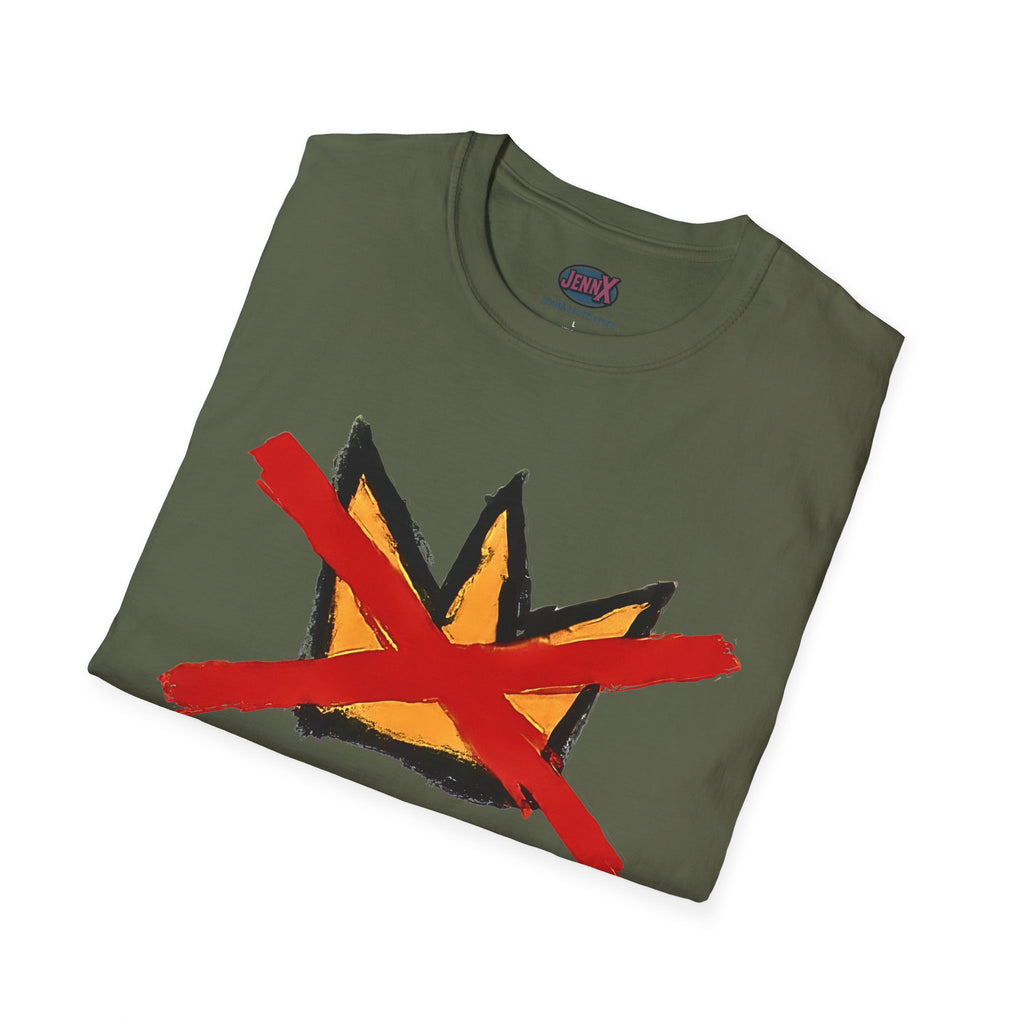 No Kings Crown Protest T-Shirt, Anti-Trump Activist Tee, Unisex Softstyle Shirt, Political Graphic Clothing, Hand-Drawn Protest Art Apparel