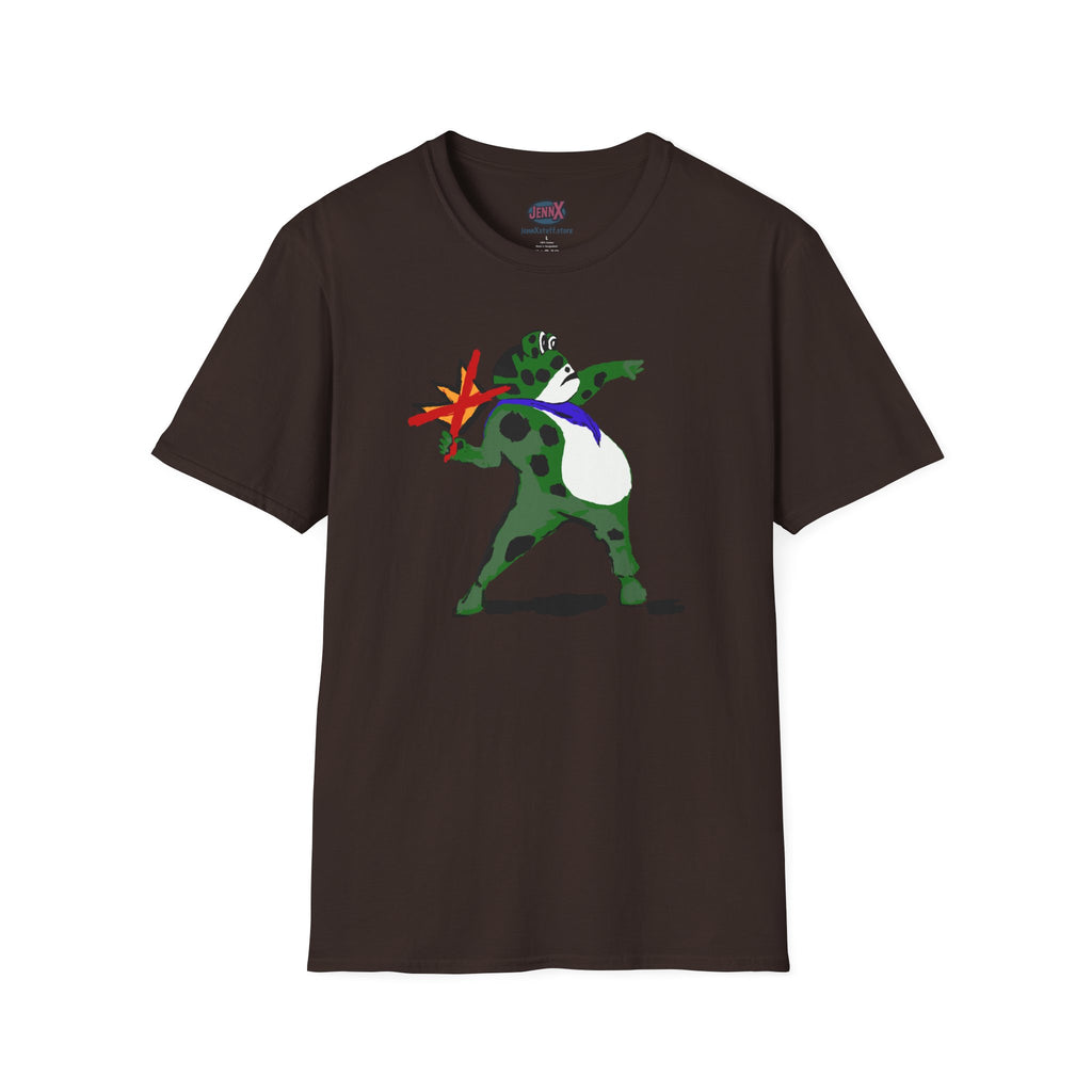No Kings Banksy Flower Thrower inspired Protest Frog T-Shirt