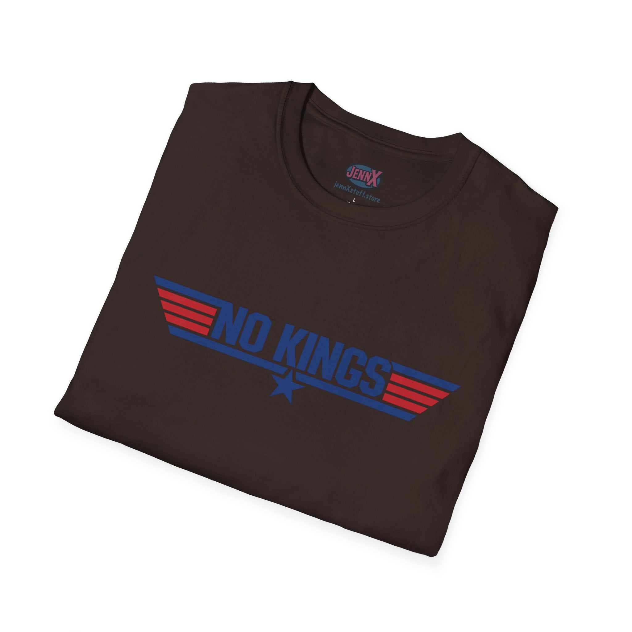 No Kings Top Gun movie logo parody graphic tee | Political Humor