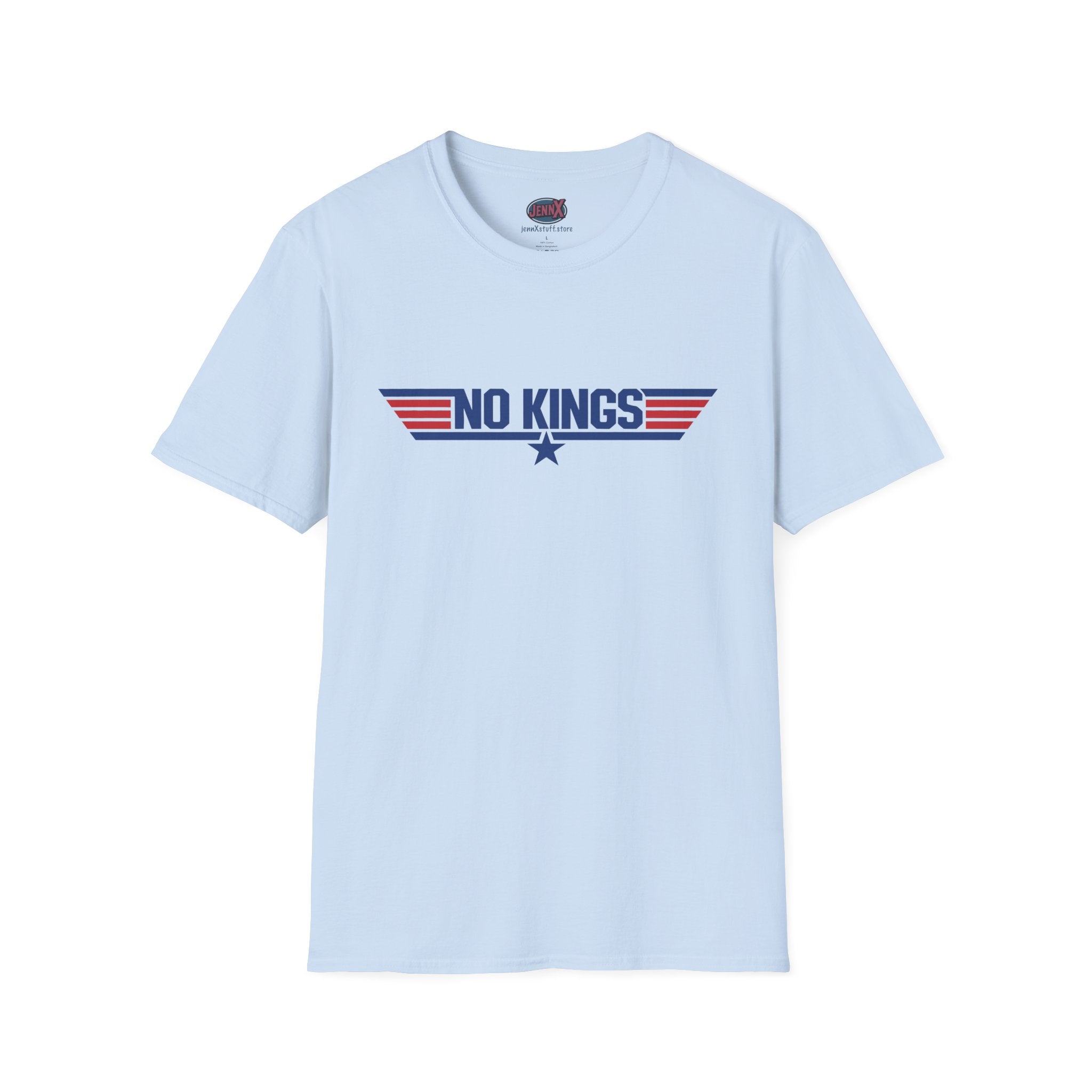 No Kings Top Gun movie logo parody graphic tee | Political Humor