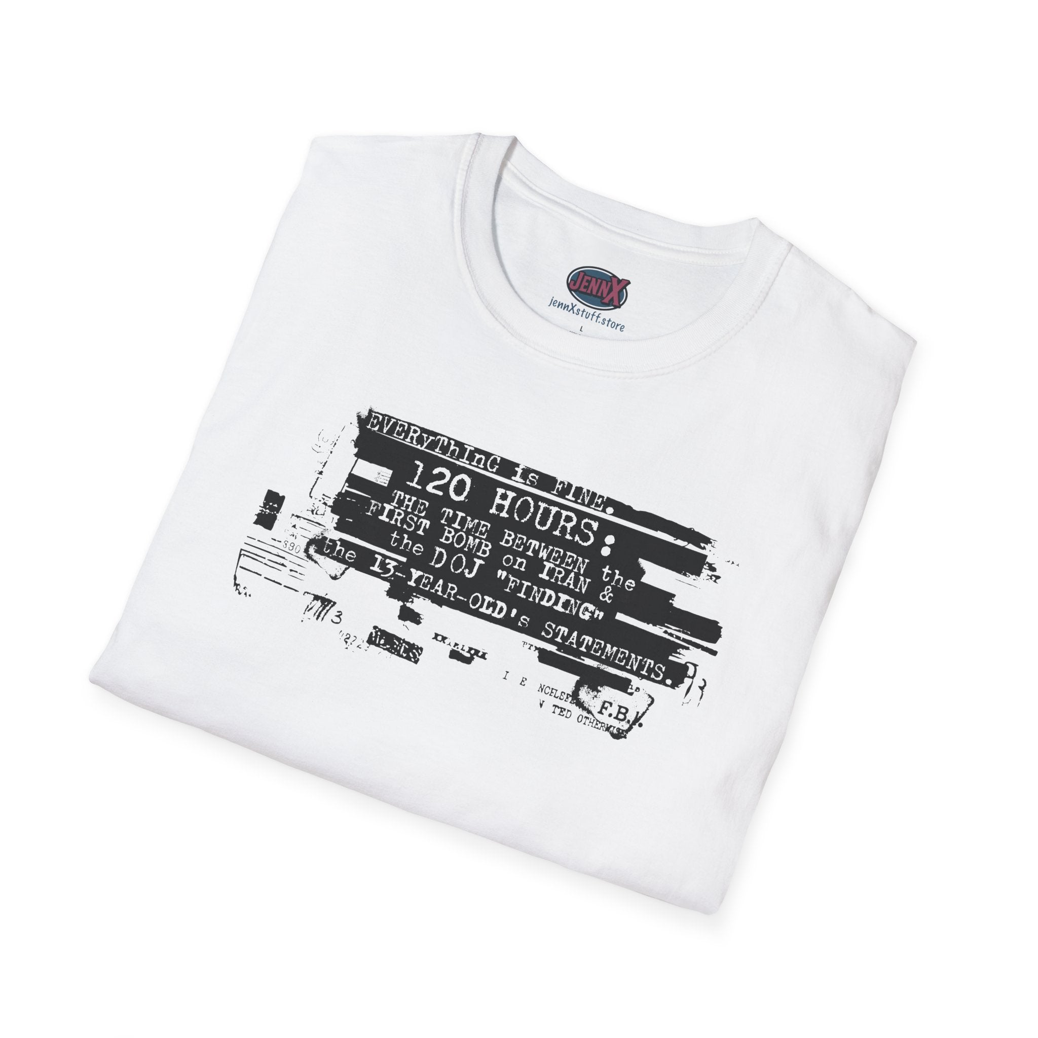 120 Hours distressed barcode graphic T-Shirt | vintage scanner art