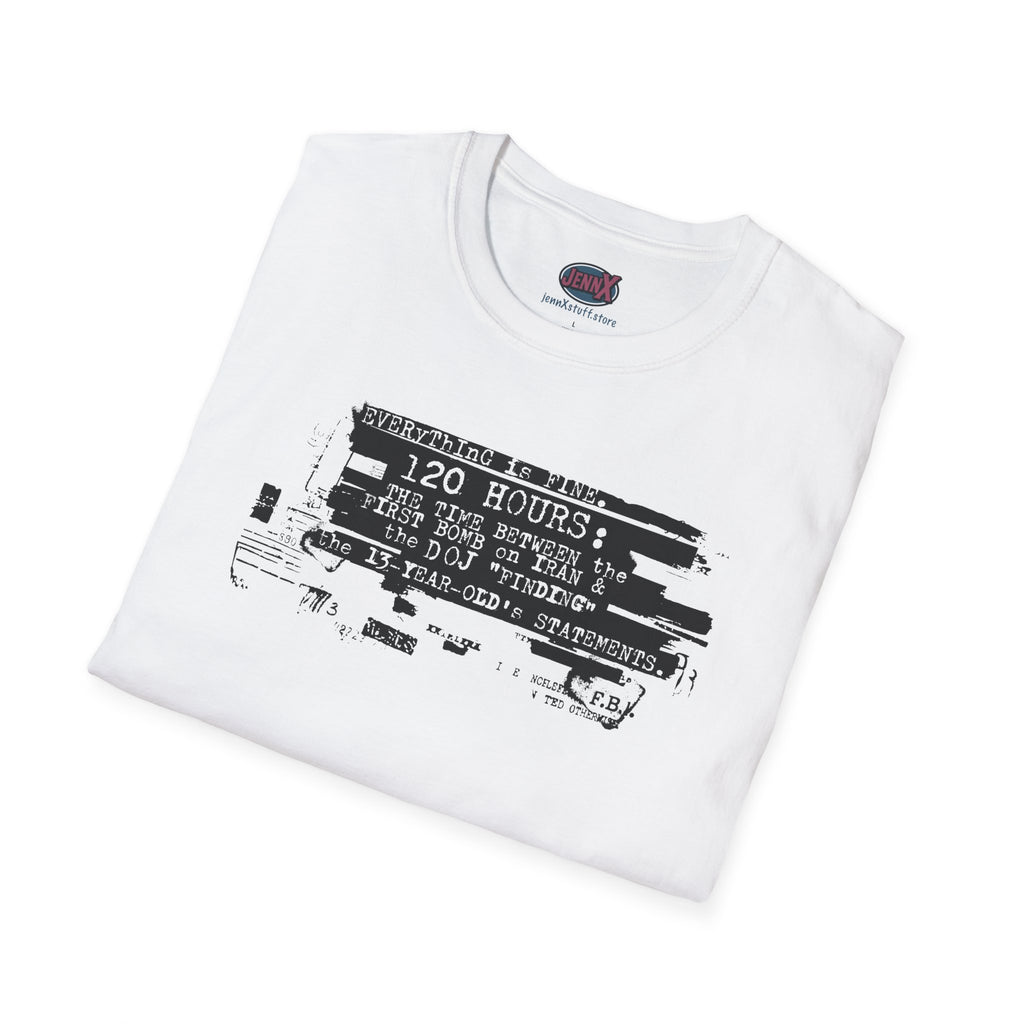 120 Hours distressed barcode graphic T-Shirt | vintage scanner art