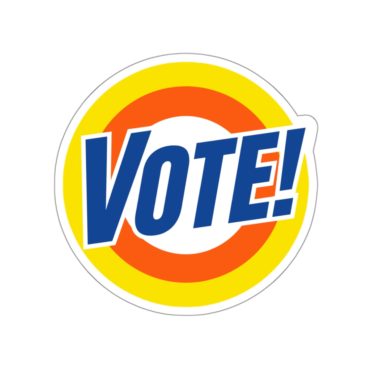 Vote! Round Sticker | Die Cut Sticker, Voter Awareness Decal