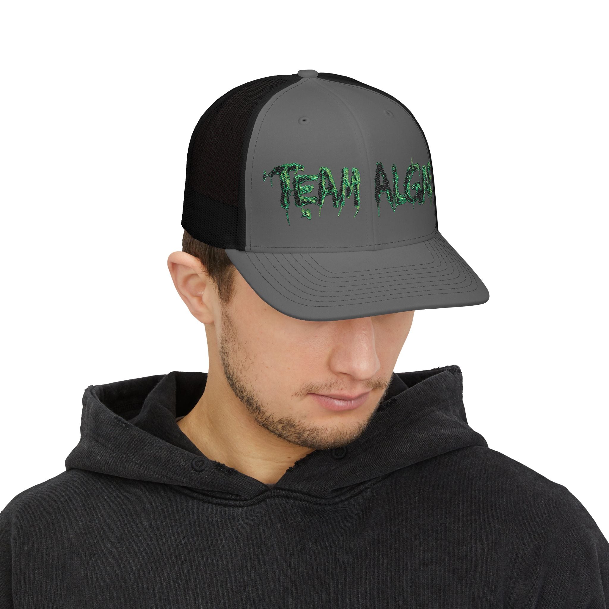 Team Algae Embroidered Snapback Trucker Cap | Reflecting Pool Craziness