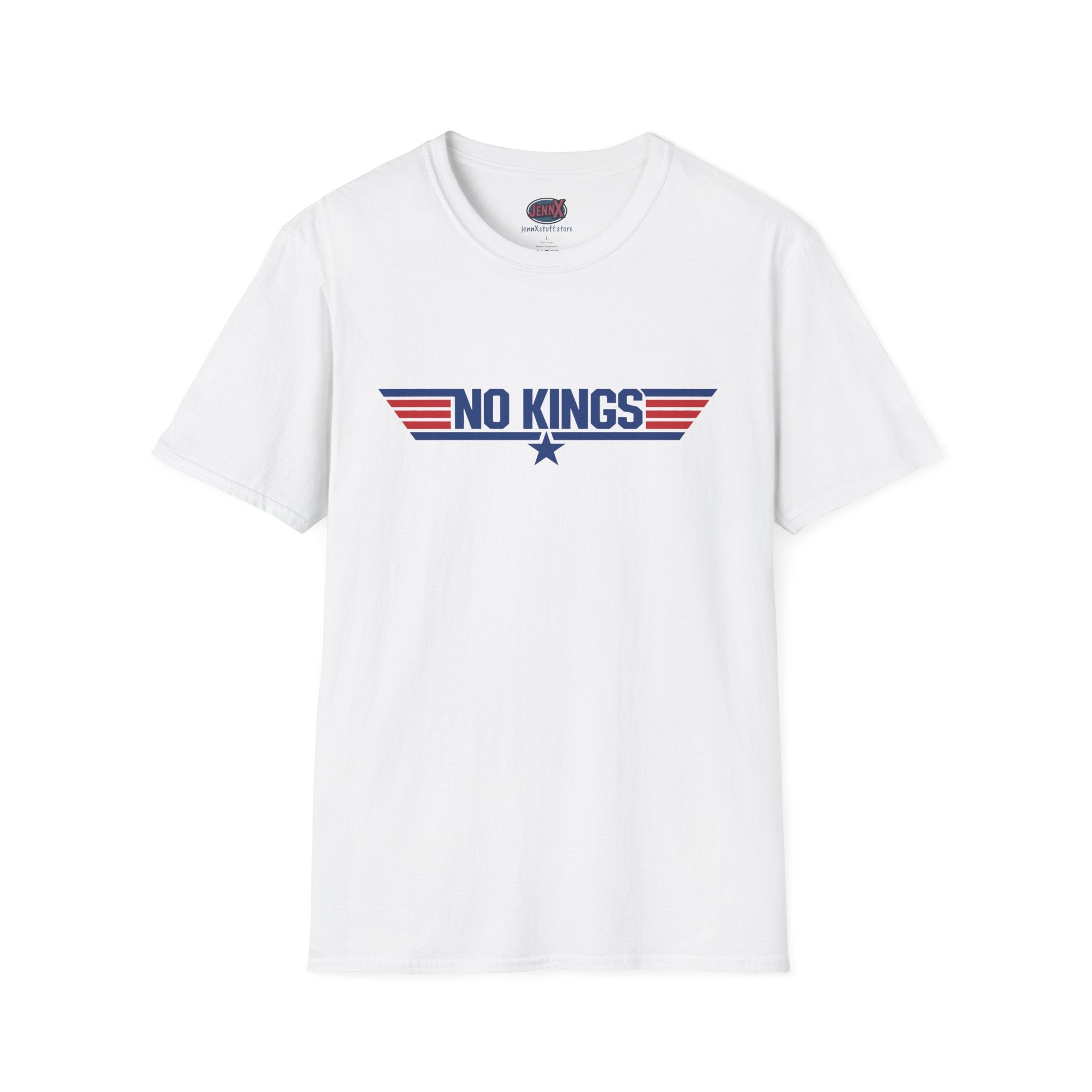 No Kings Top Gun movie logo parody graphic tee | Political Humor
