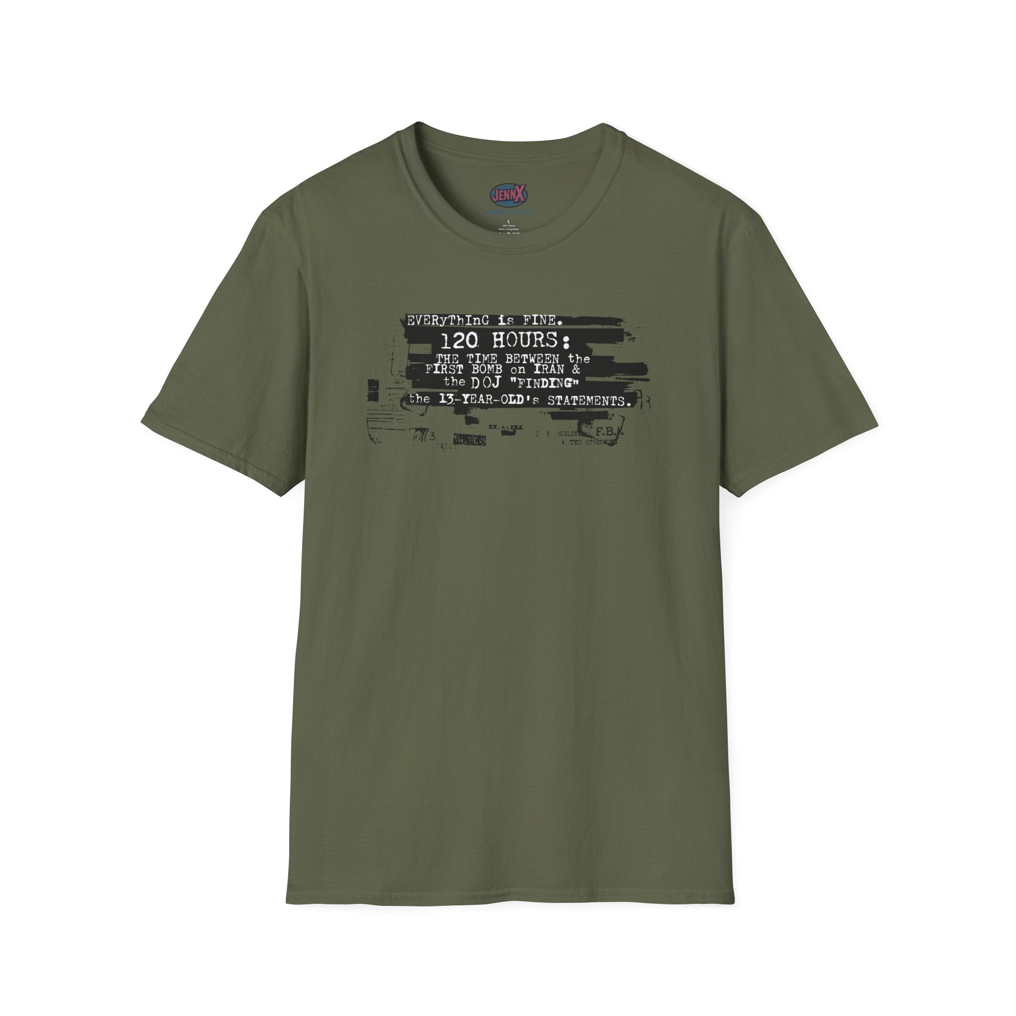 120 Hours distressed barcode graphic T-Shirt | vintage scanner art
