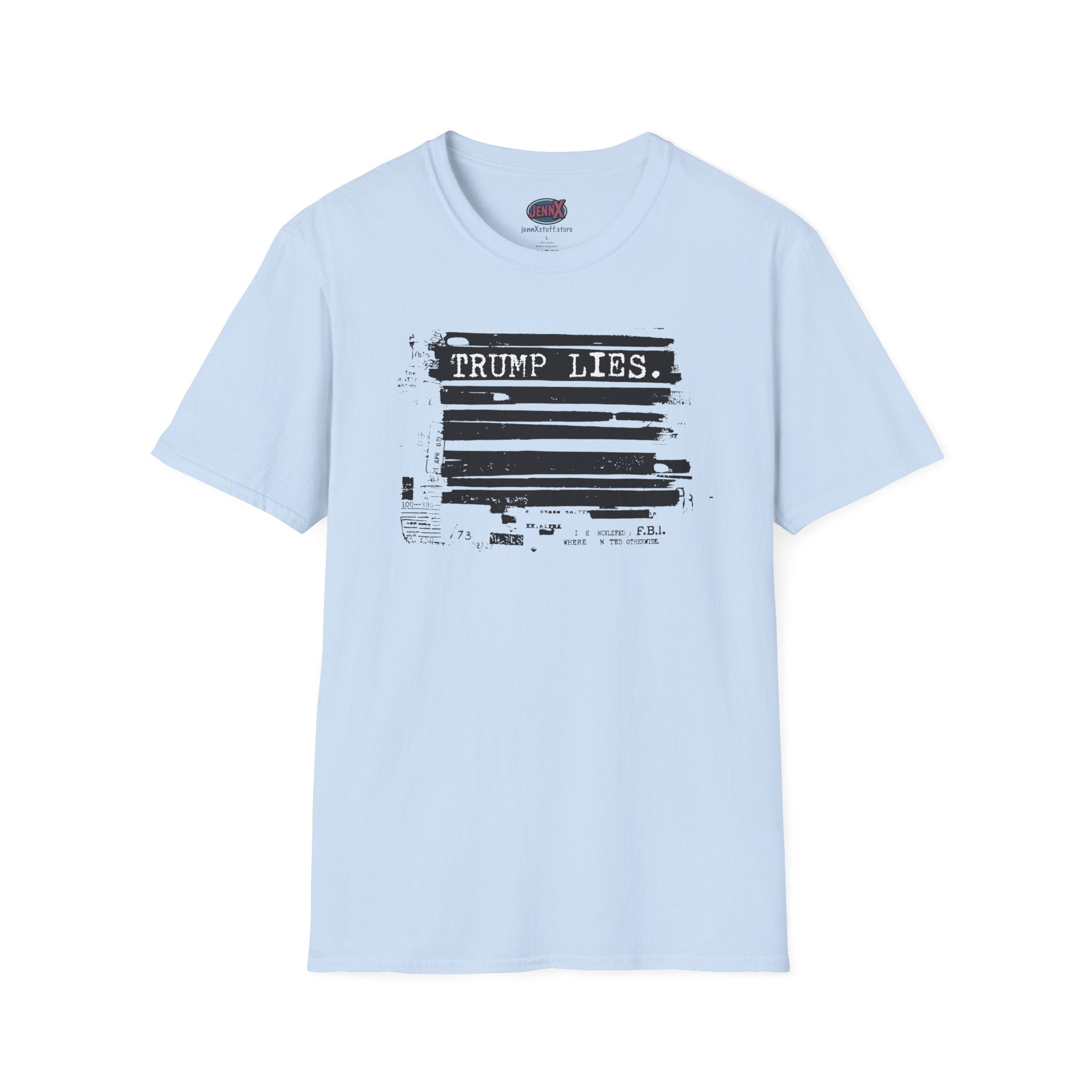 Trump Lies T-Shirt | Epstein Redacted Design, Political Statement Tee