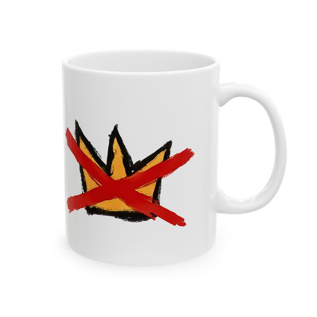 No Kings March Protest Ceramic Mug,  Hand-Drawn (11oz, 15oz)