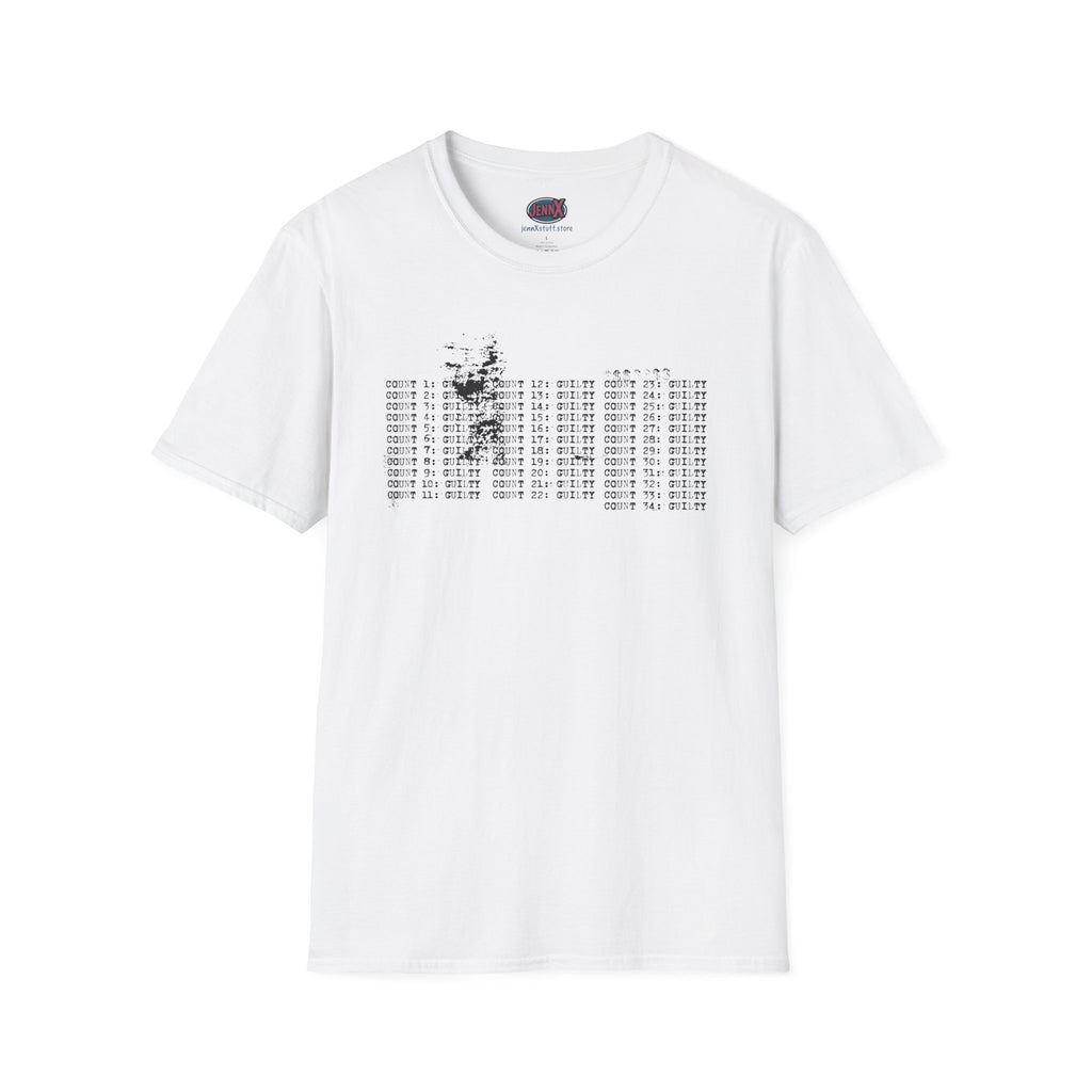34 Felonies Trump Guilty Shirt I Thoughtful Typography Design