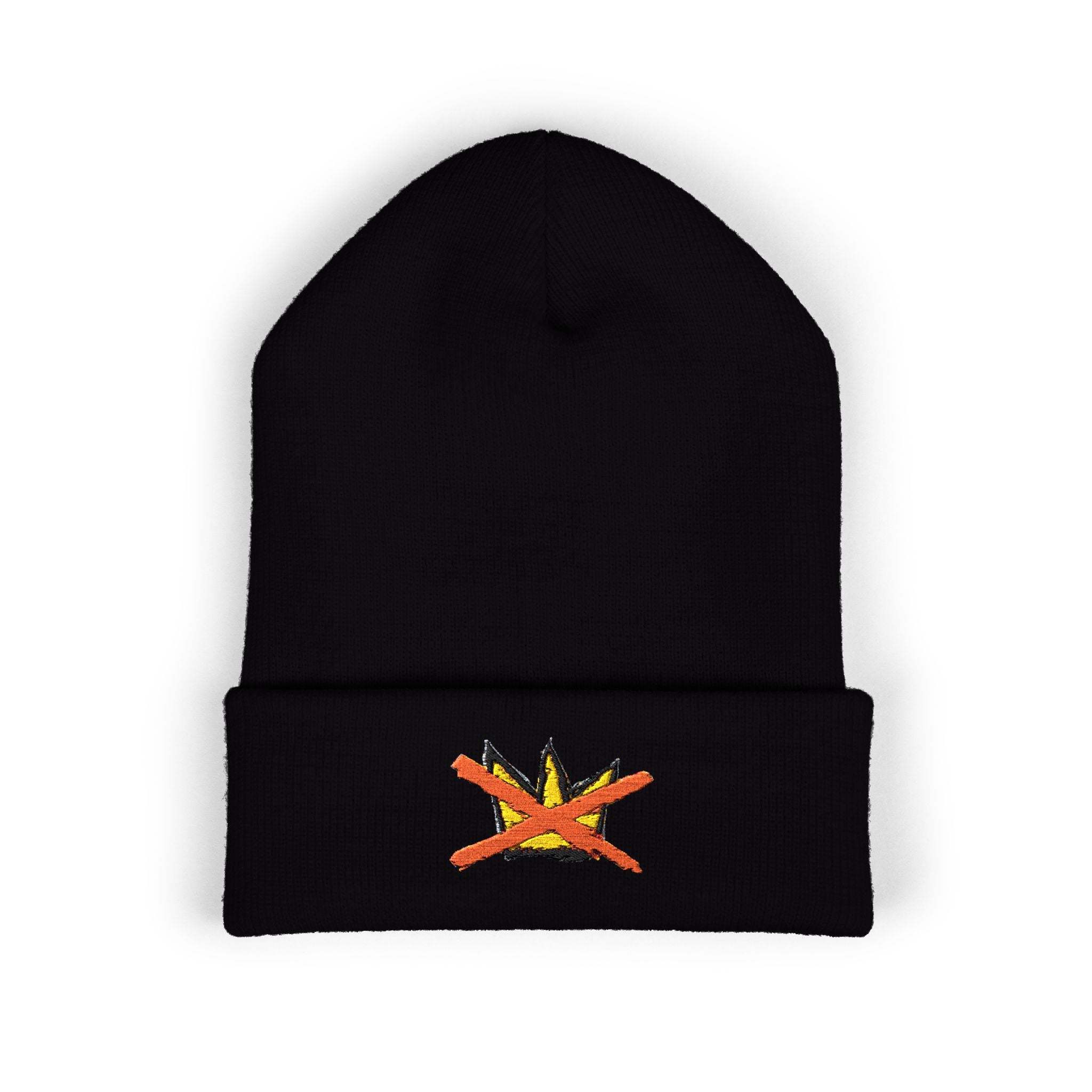 No Kings Cuffed Beanie with Embroidery - No Trump - Nope - No Kings Crown