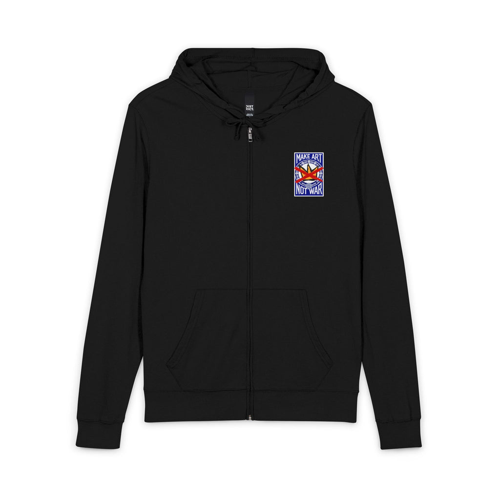 Make Art Not War Hoodie | Peace Symbol with Bold Text
