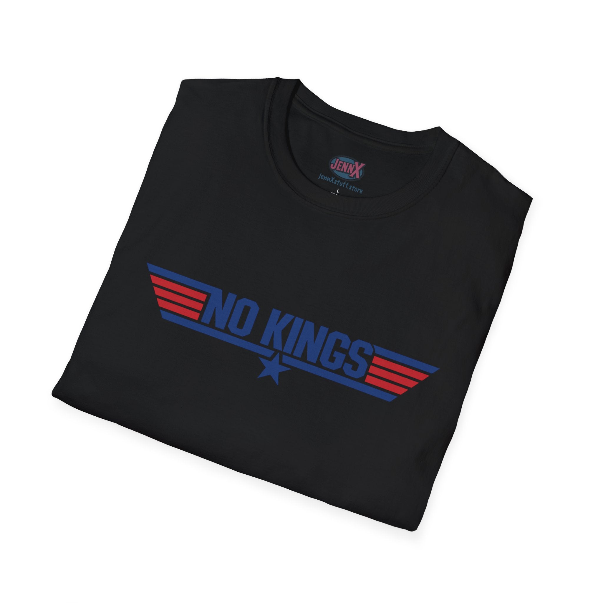 No Kings Top Gun movie logo parody graphic tee | Political Humor