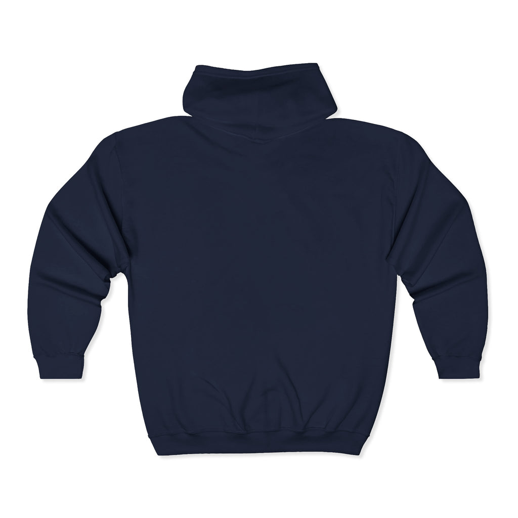No Kings Embroidered Zip Hoodie | Hand-drawn Full Zip Hooded Sweatshirt
