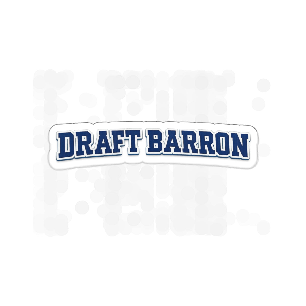 Draft Barron Sticker | Die Cut Text Sticker, Collegiate Lettering Decal
