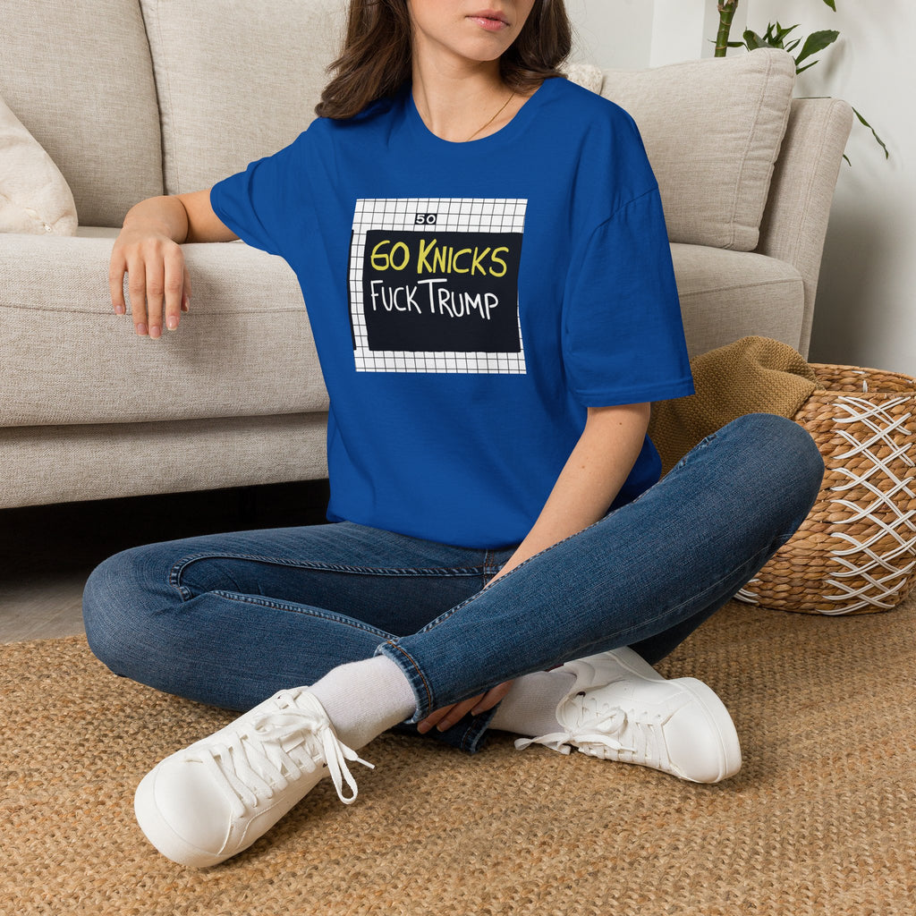 Go Knicks Fuck Trump softstyle tee shirt  I New York Basketball Fan
