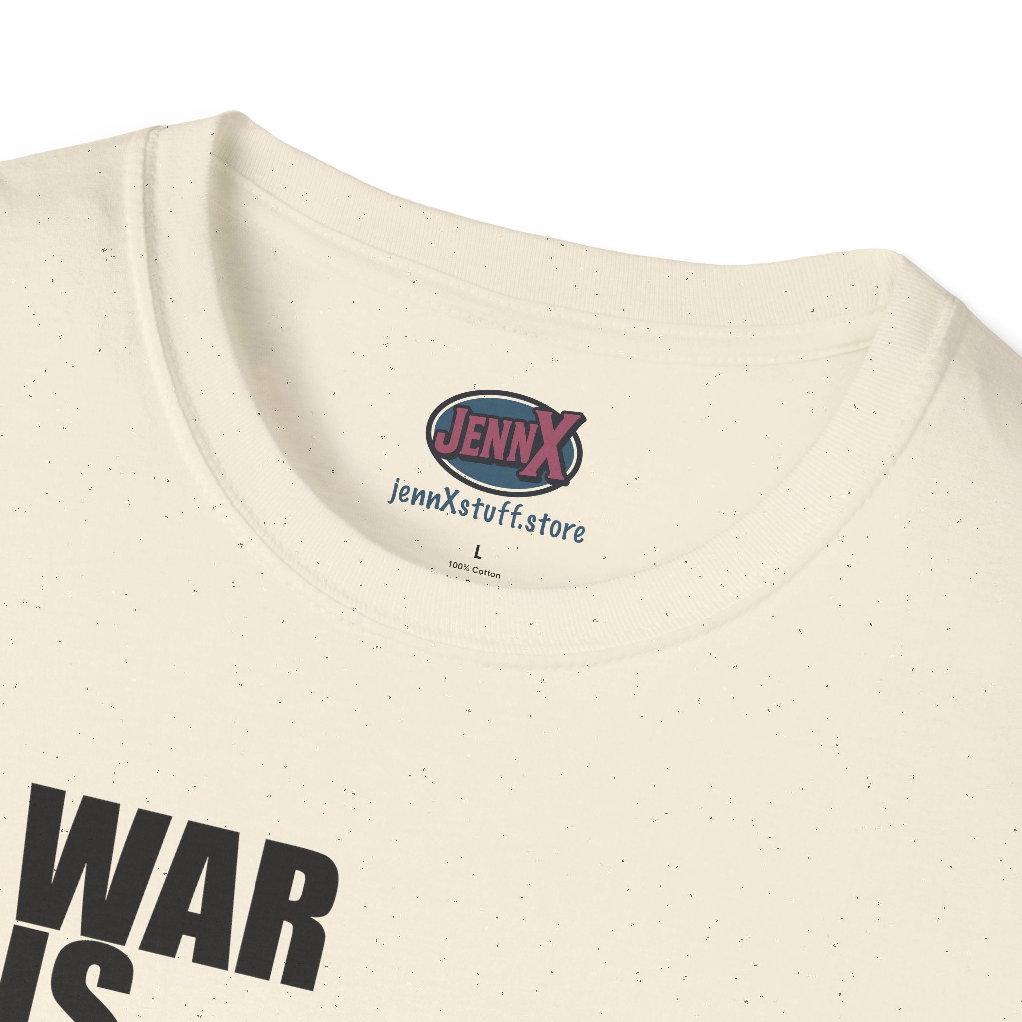 WAR IS DUMB text tee, T-Shirt | Anti War Statement, Minimalist Typography