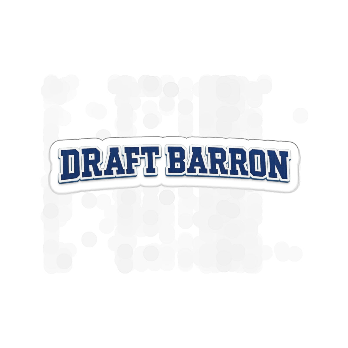 Draft Barron Sticker | Die Cut Text Sticker, Collegiate Lettering Decal