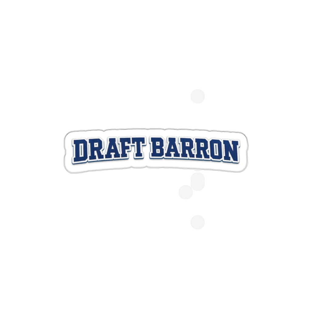 Draft Barron Sticker | Die Cut Text Sticker, Collegiate Lettering Decal