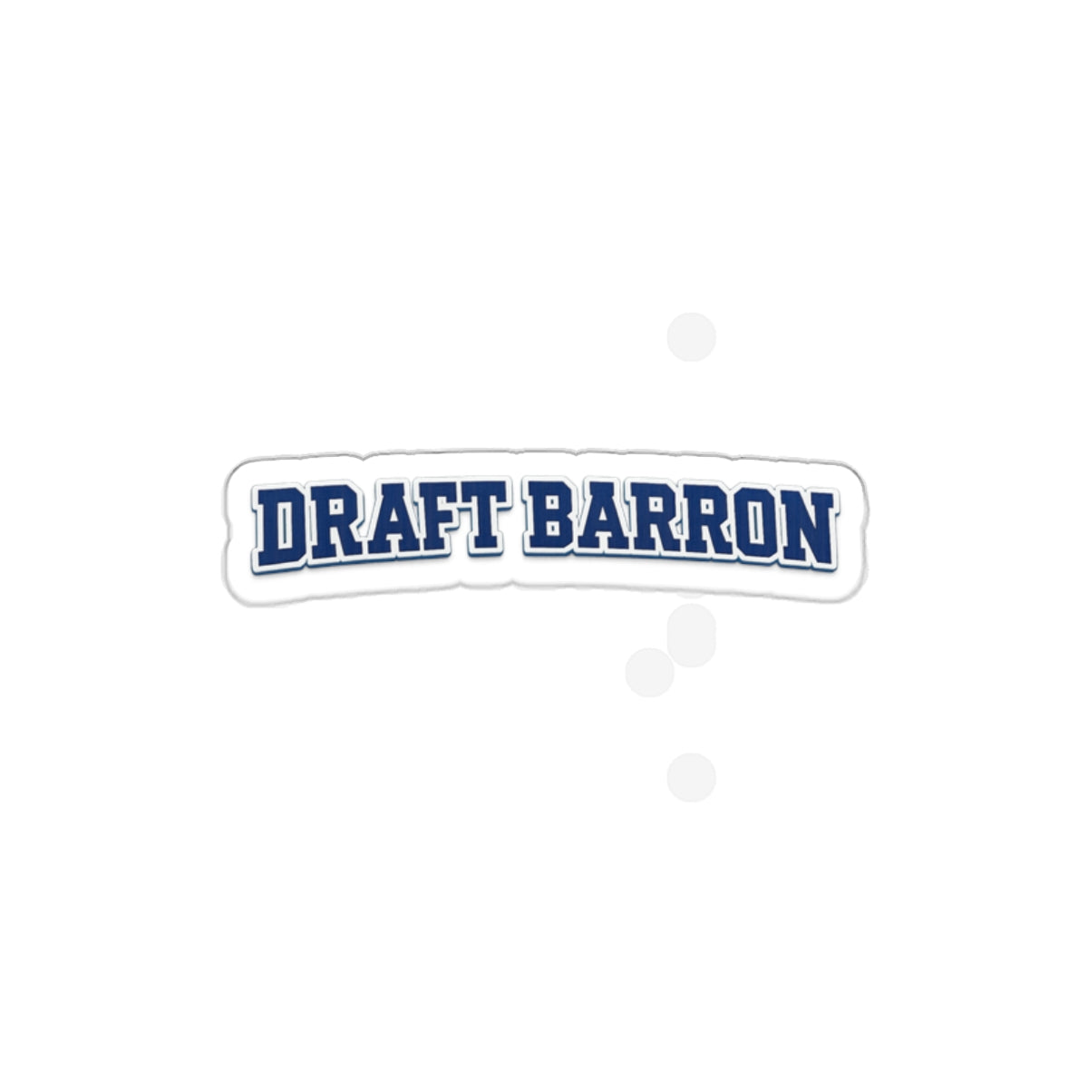 Draft Barron Sticker | Die Cut Text Sticker, Collegiate Lettering Decal