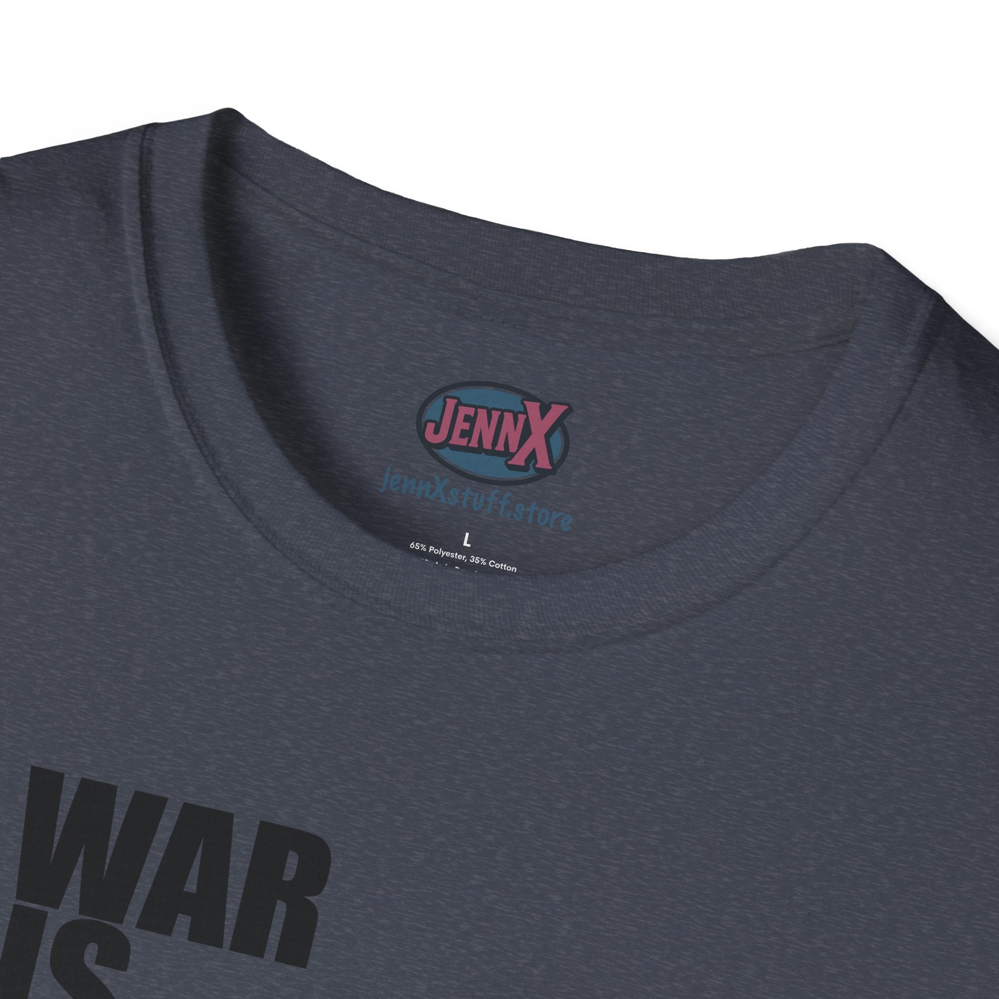WAR IS DUMB text tee, T-Shirt | Anti War Statement, Minimalist Typography