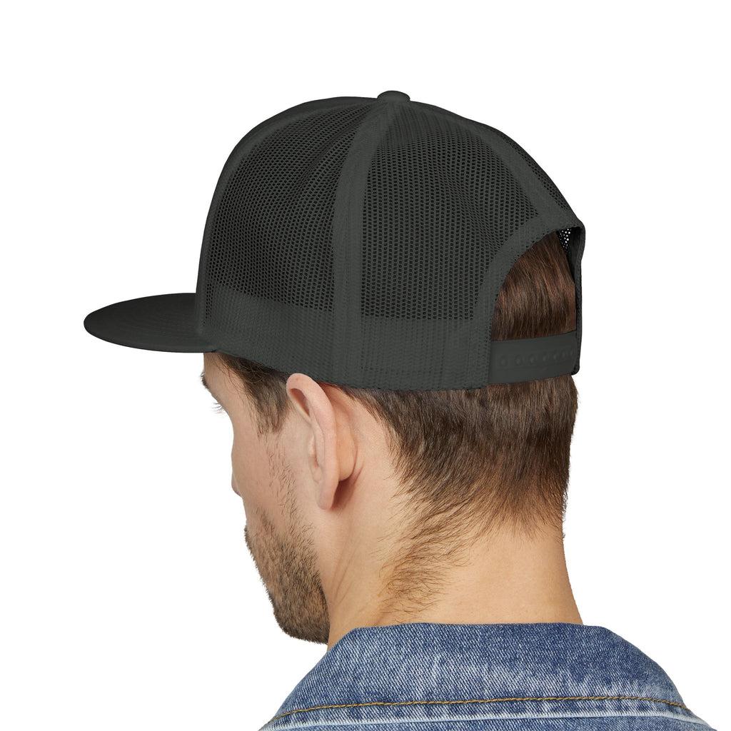 No Kings flame skull embroidery Trucker Cap | 5-panel mesh hat