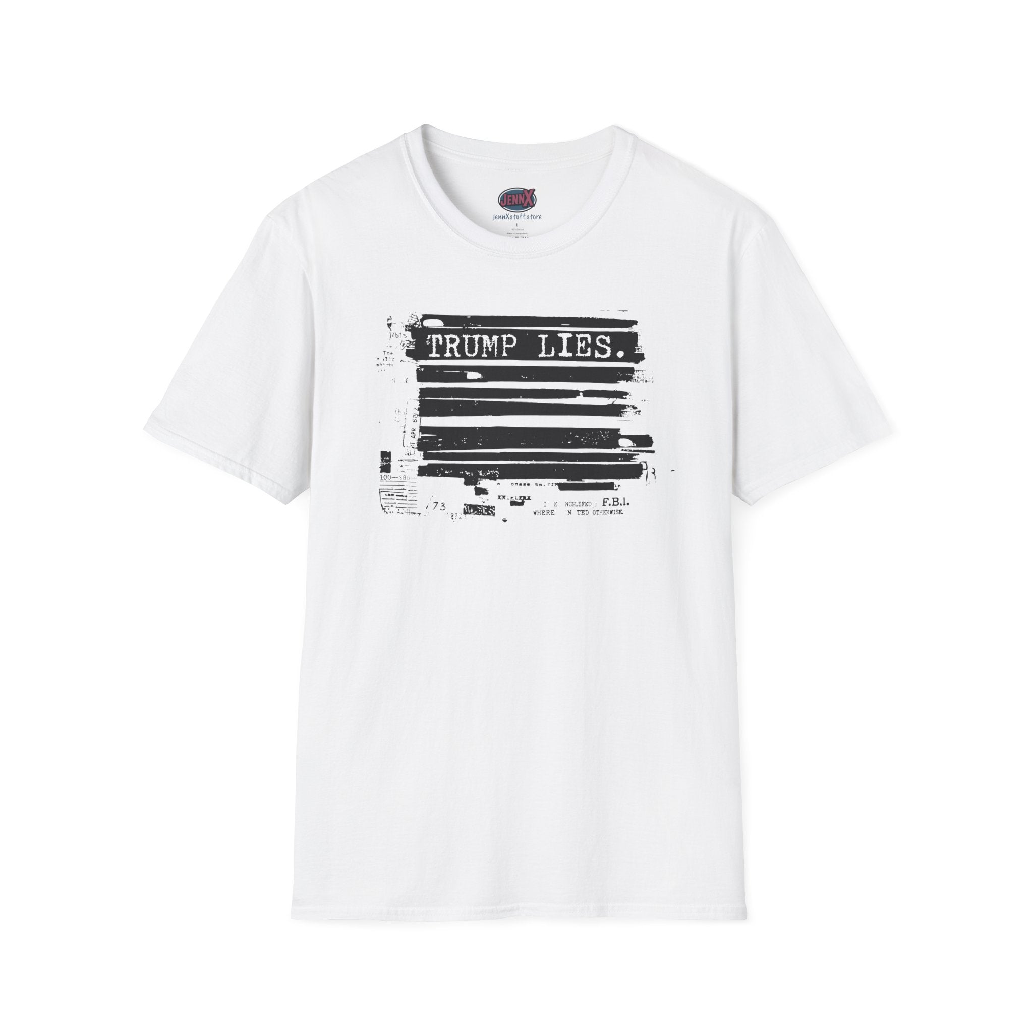 Trump Lies T-Shirt | Epstein Redacted Design, Political Statement Tee