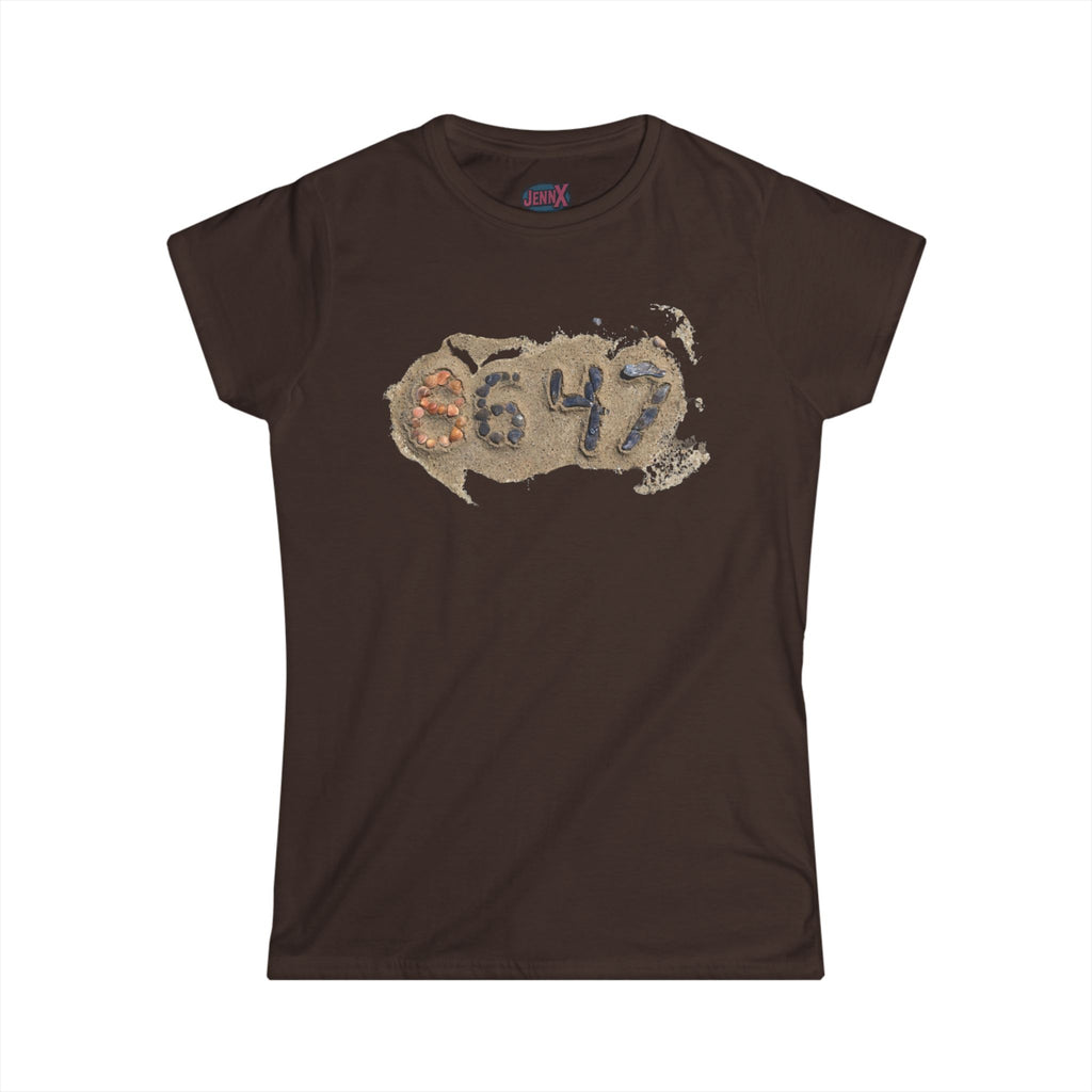 8647 Anti-Trump I Protest Seashell Women's Softstyle shirt | James Comey 86 47