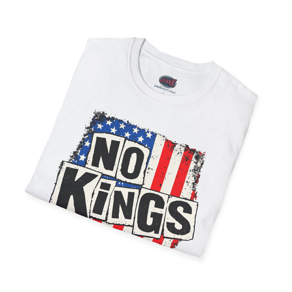 No Kings Sex Pistols parody American Flag T-Shirt