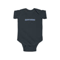 Draft Baron bodysuit Infant Bodysuit | baby onesie with blue varsity text