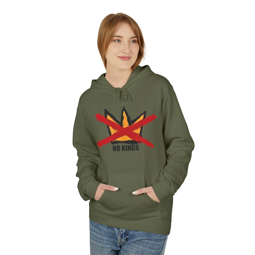 No Kings Hand-Drawn Graphic Hoodie | Includes No Kings sticker