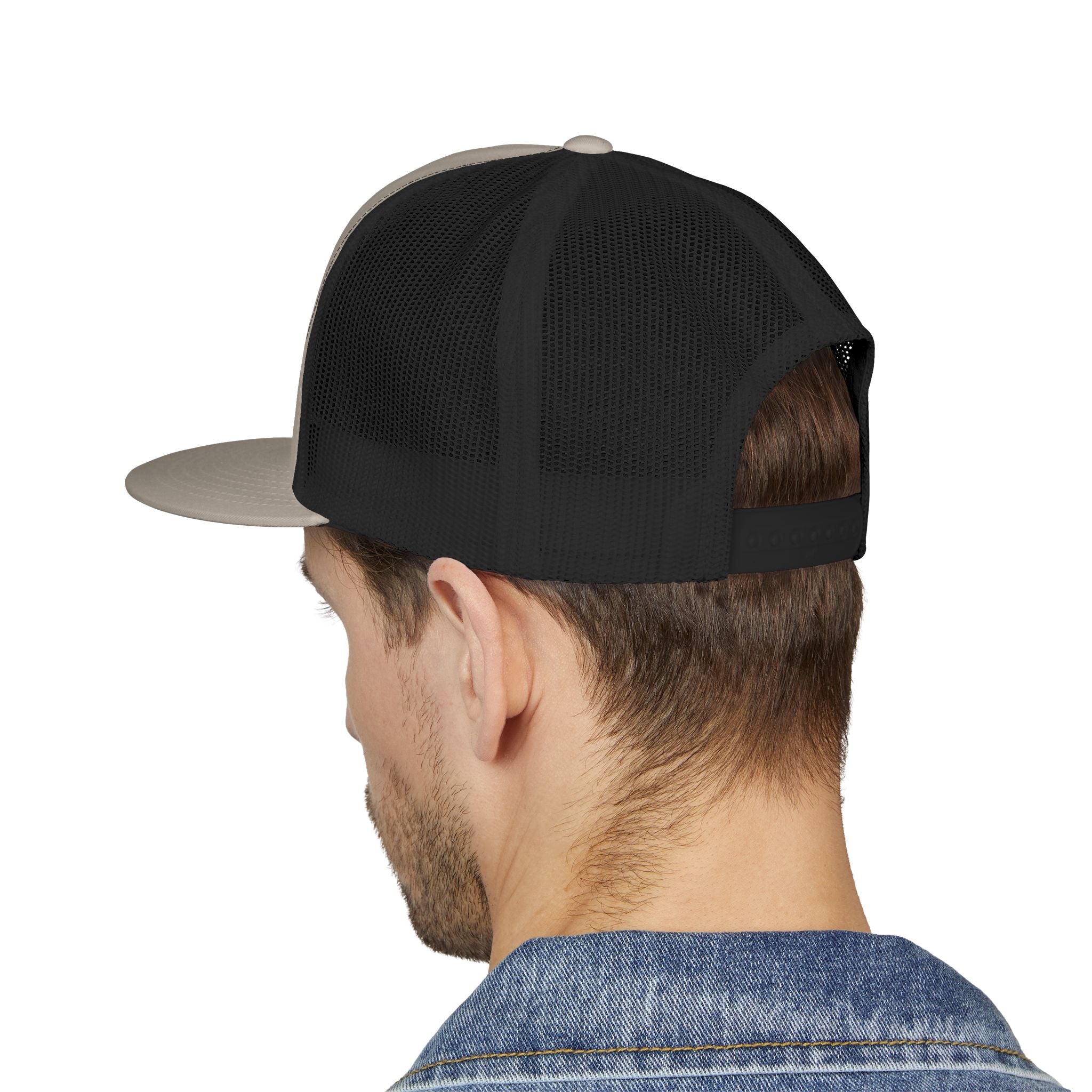 No Kings flame skull embroidery Trucker Cap | 5-panel mesh hat