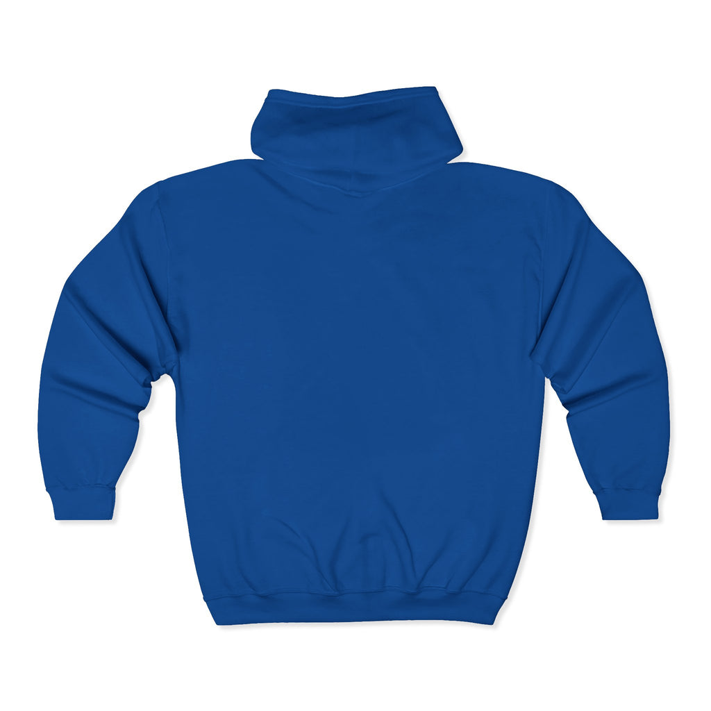 No Kings Embroidered Zip Hoodie | Hand-drawn Full Zip Hooded Sweatshirt