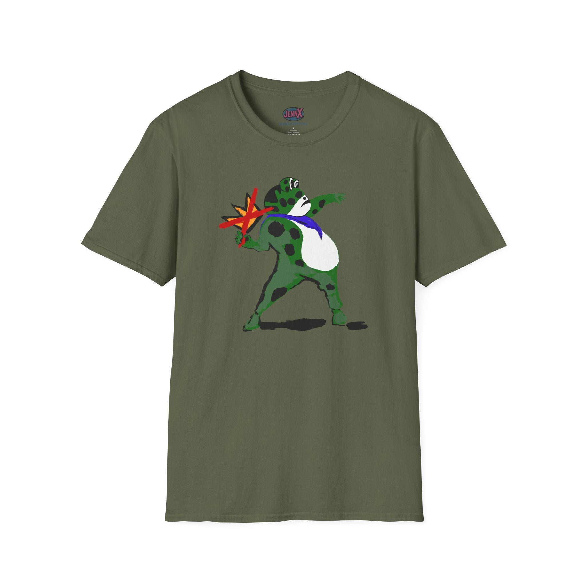 No Kings Banksy Flower Thrower inspired Protest Frog T-Shirt