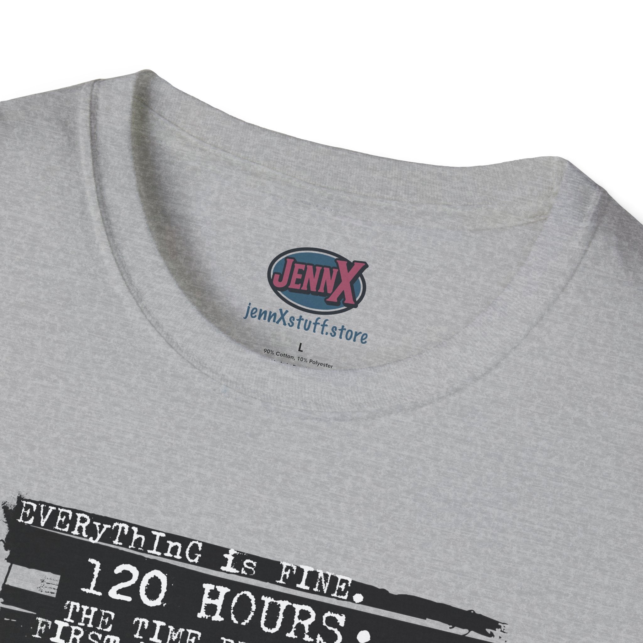 120 Hours distressed barcode graphic T-Shirt | vintage scanner art
