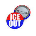 ICE OUT Red, White, and Blue pin | red and blue political style button