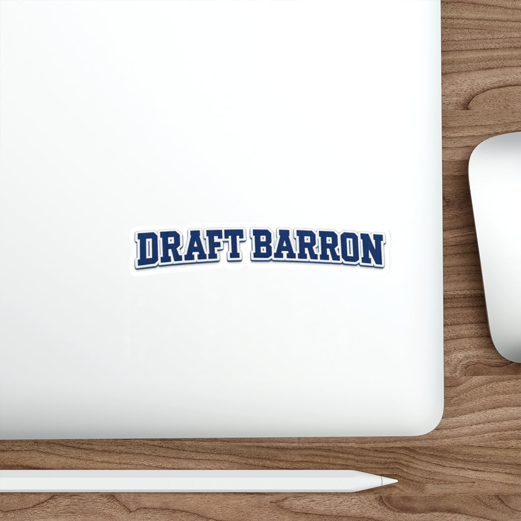 Draft Barron Sticker | Die Cut Text Sticker, Collegiate Lettering Decal