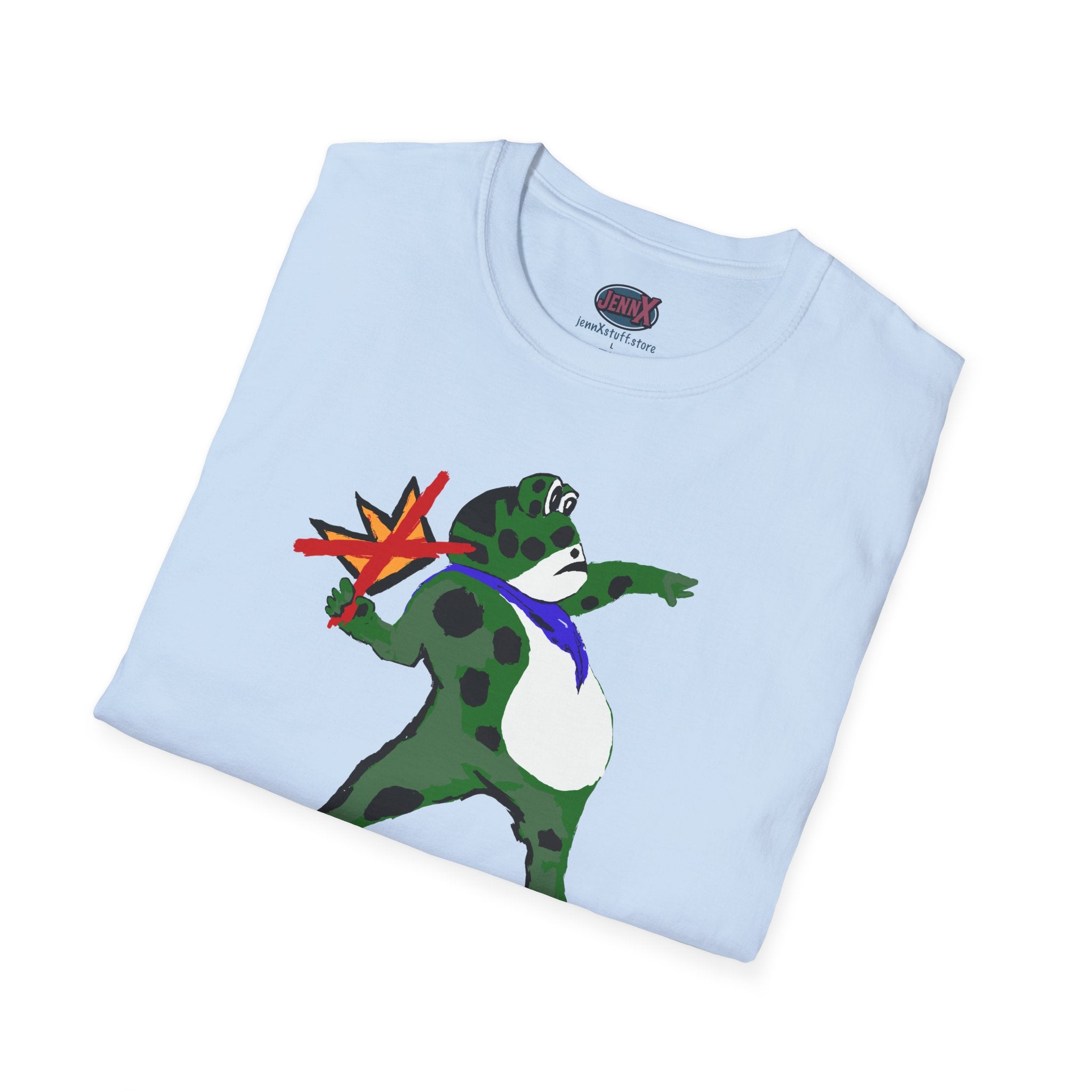 No Kings Banksy Flower Thrower inspired Protest Frog T-Shirt