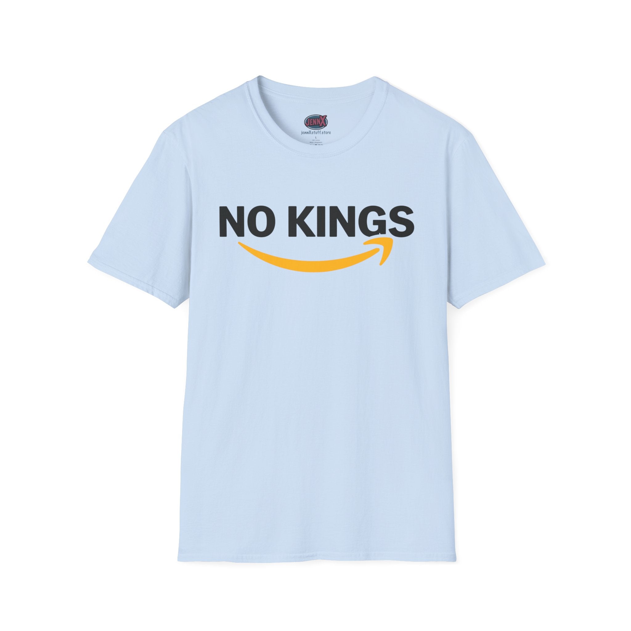 No Kings Amazon T-Shirt | Satirical Logo Parody, Graphic Tee