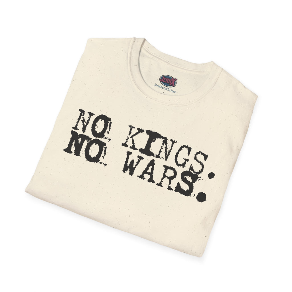 no kings no wars typography T-Shirt | politics protest shirt