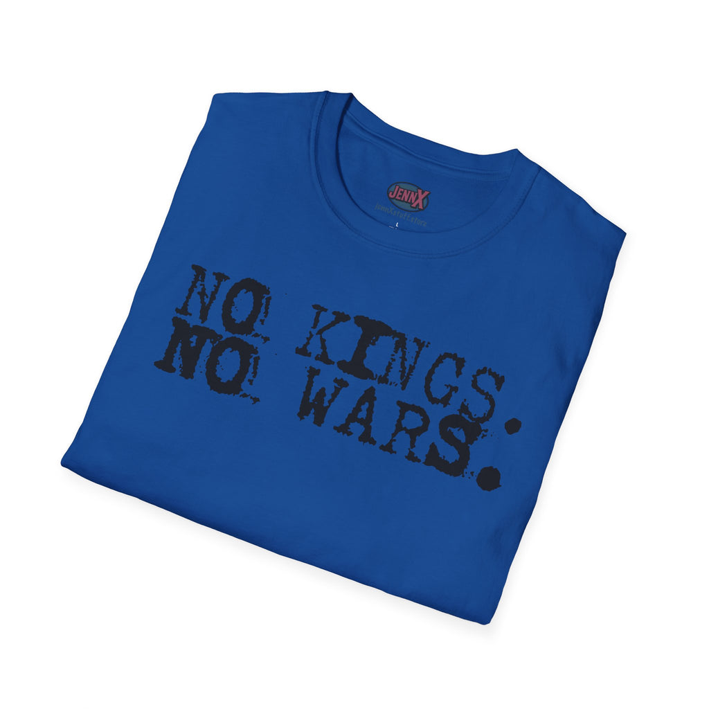 no kings no wars typography T-Shirt | politics protest shirt