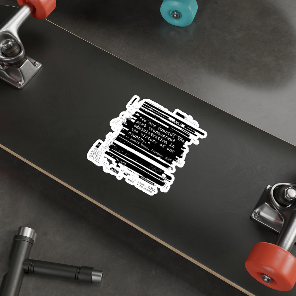 Epstein Files Trump Lies JOD Quote Sticker | Redaction is hand-drawn