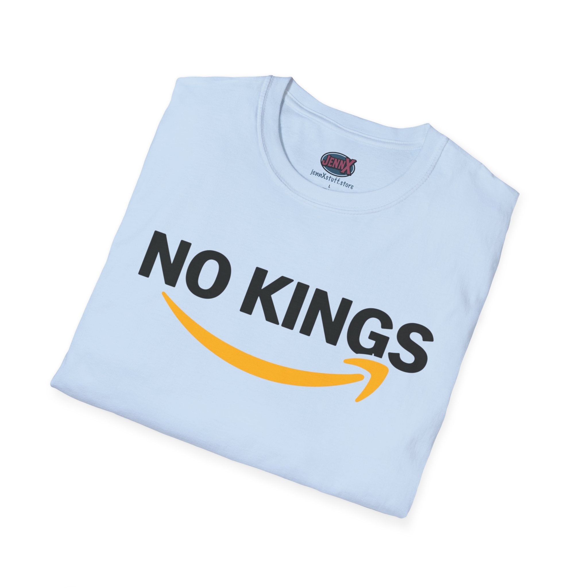 No Kings Amazon T-Shirt | Satirical Logo Parody, Graphic Tee