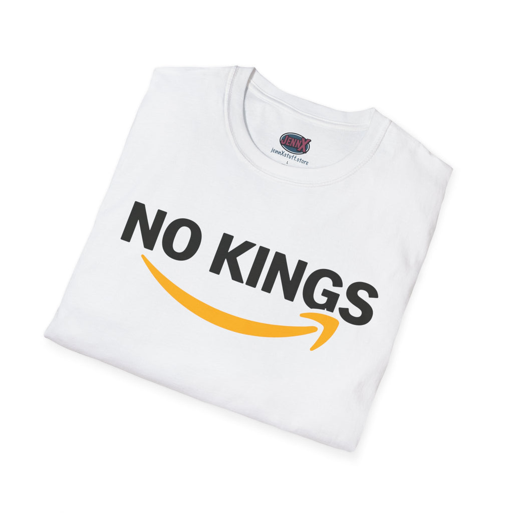 No Kings Amazon T-Shirt | Satirical Logo Parody, Graphic Tee