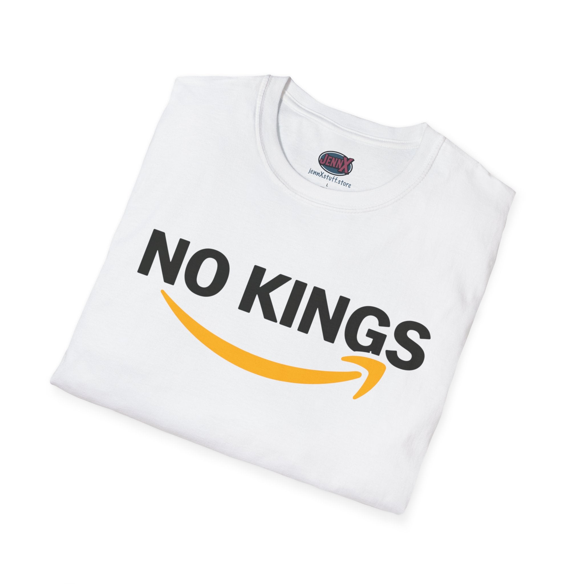 No Kings Amazon T-Shirt | Satirical Logo Parody, Graphic Tee