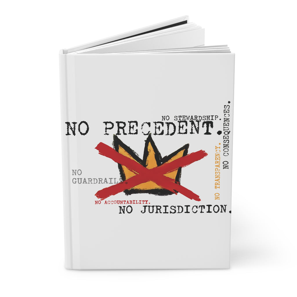 No Kings Journal Hand-Drawn Crown Journal Hardcover | Artist-Made Political Statement