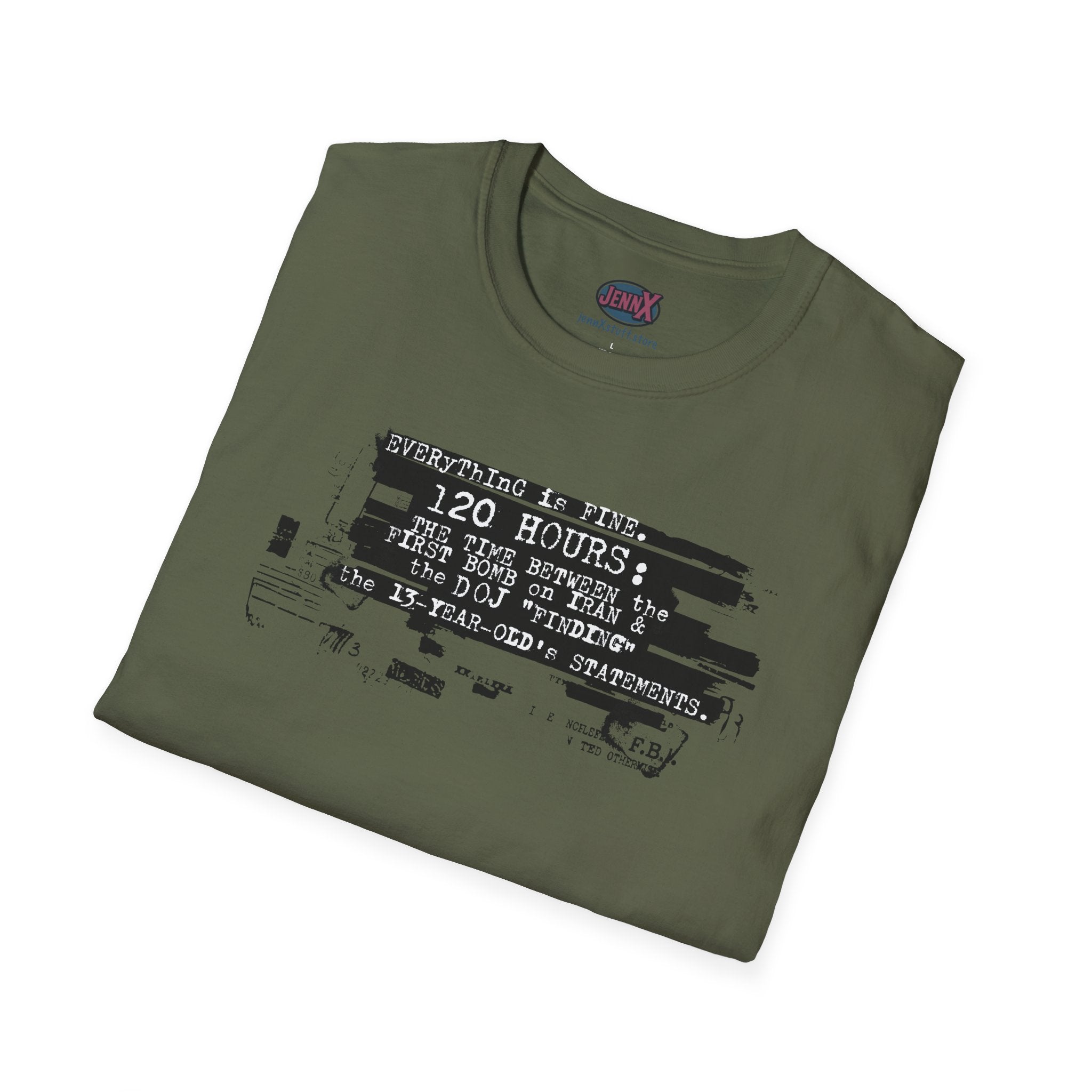 120 Hours distressed barcode graphic T-Shirt | vintage scanner art